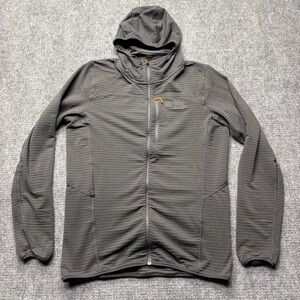 Rab Ascendor Light Hoody Jacket Mens Medium Gray Full Zip Running Hiking Hoodie